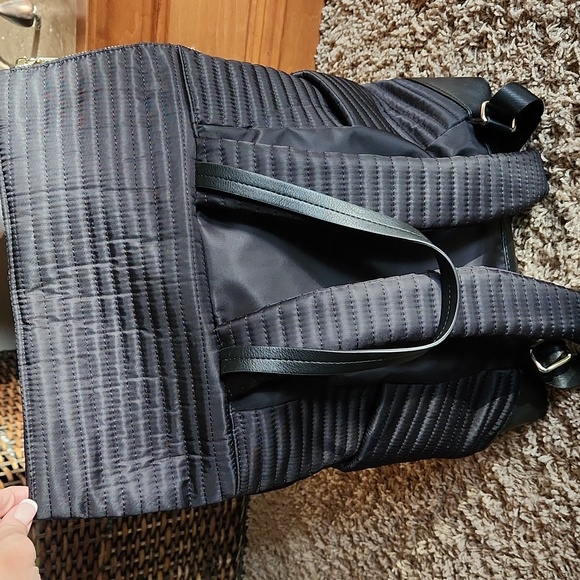 Steve Madden black extra large shoulder bag plus backpack - Picture 4 of 16